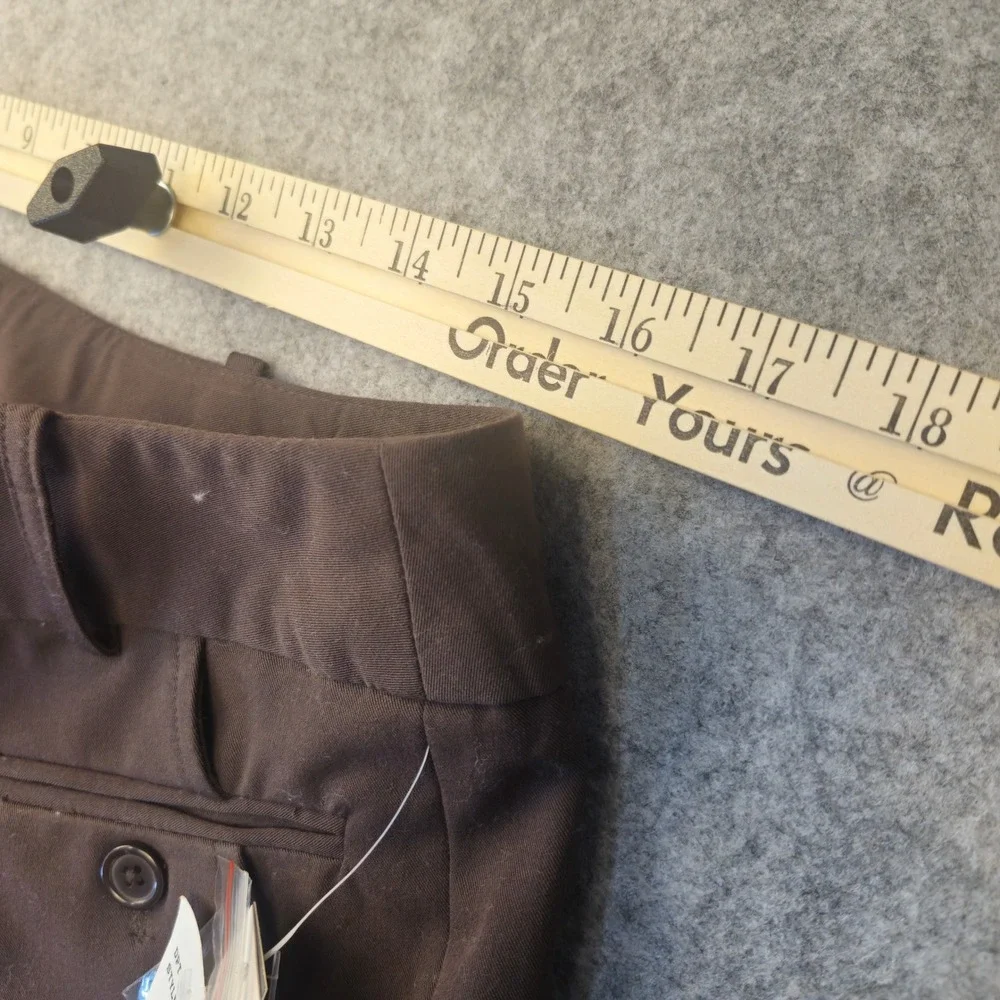 Larry Levine Petite Brown Straight Leg Dress Pants Womens 16P NWT Office Career